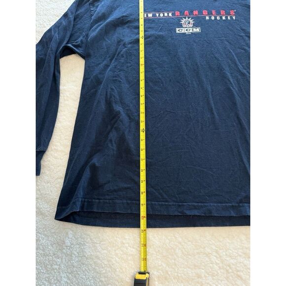 Vtg 2002 New York Rangers Throwback Vintage Long Sleeve CCM Blue XXL NHL - Picture 4 of 8
